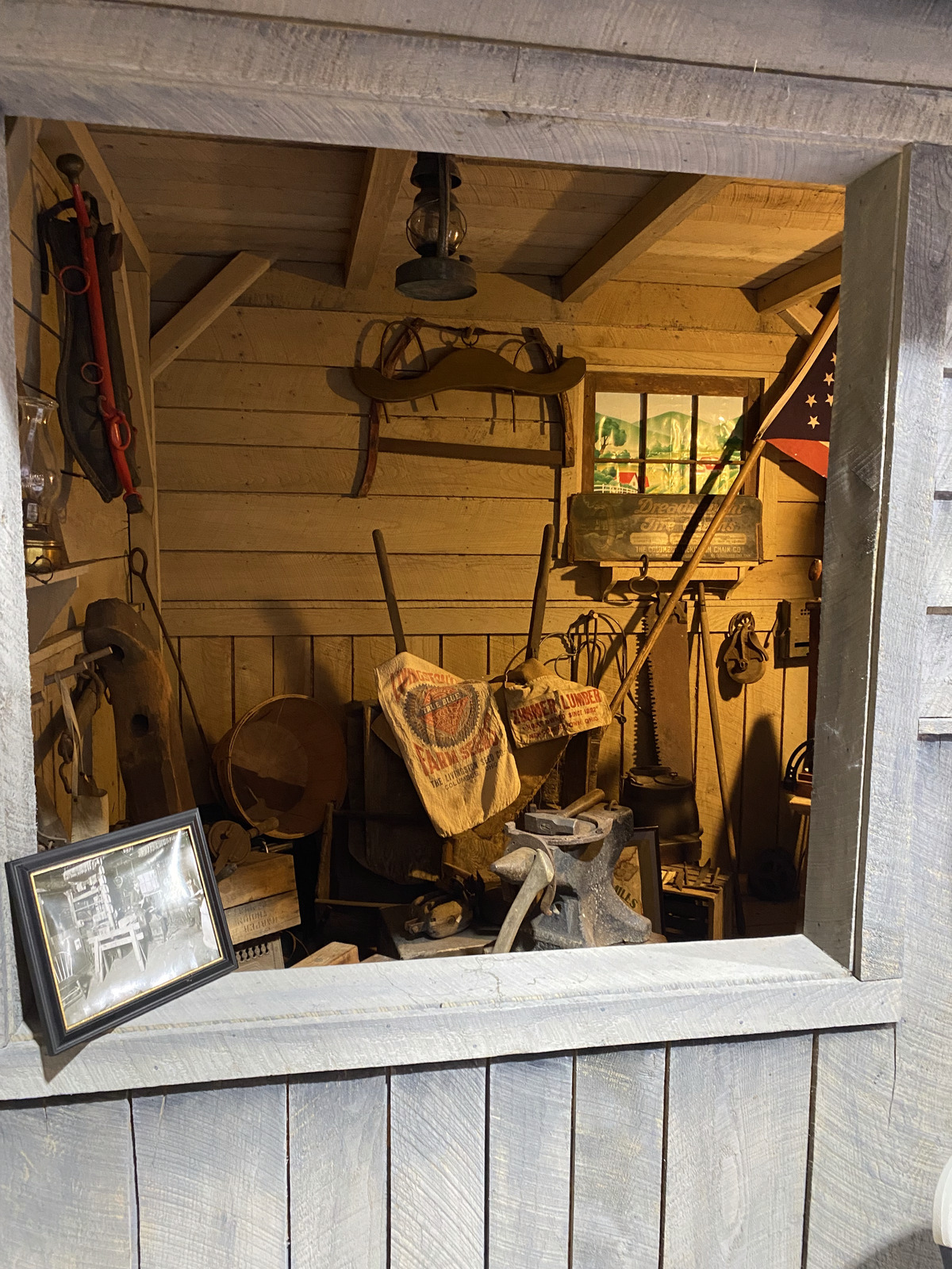 The livery and blacksmith shed