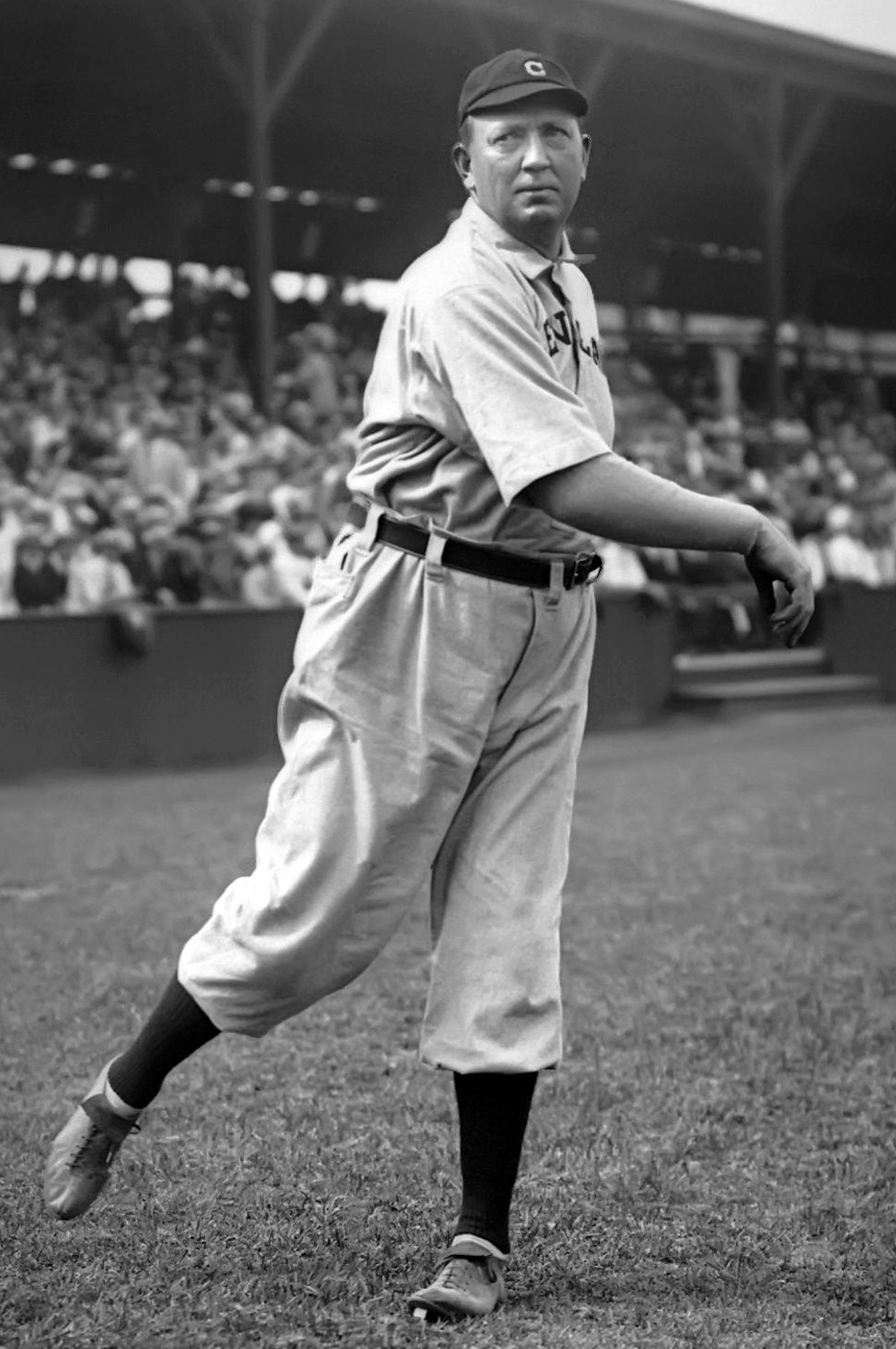 Cy Young pitching in a Cleveland uniform