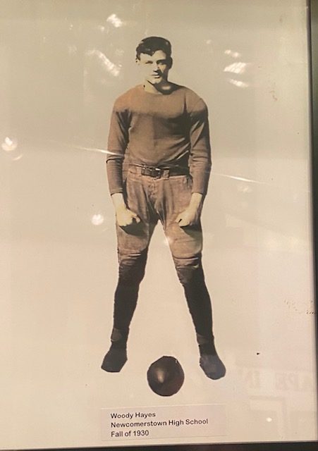 Woody Hayes in his Newcomerstown High School football uniform, 1930