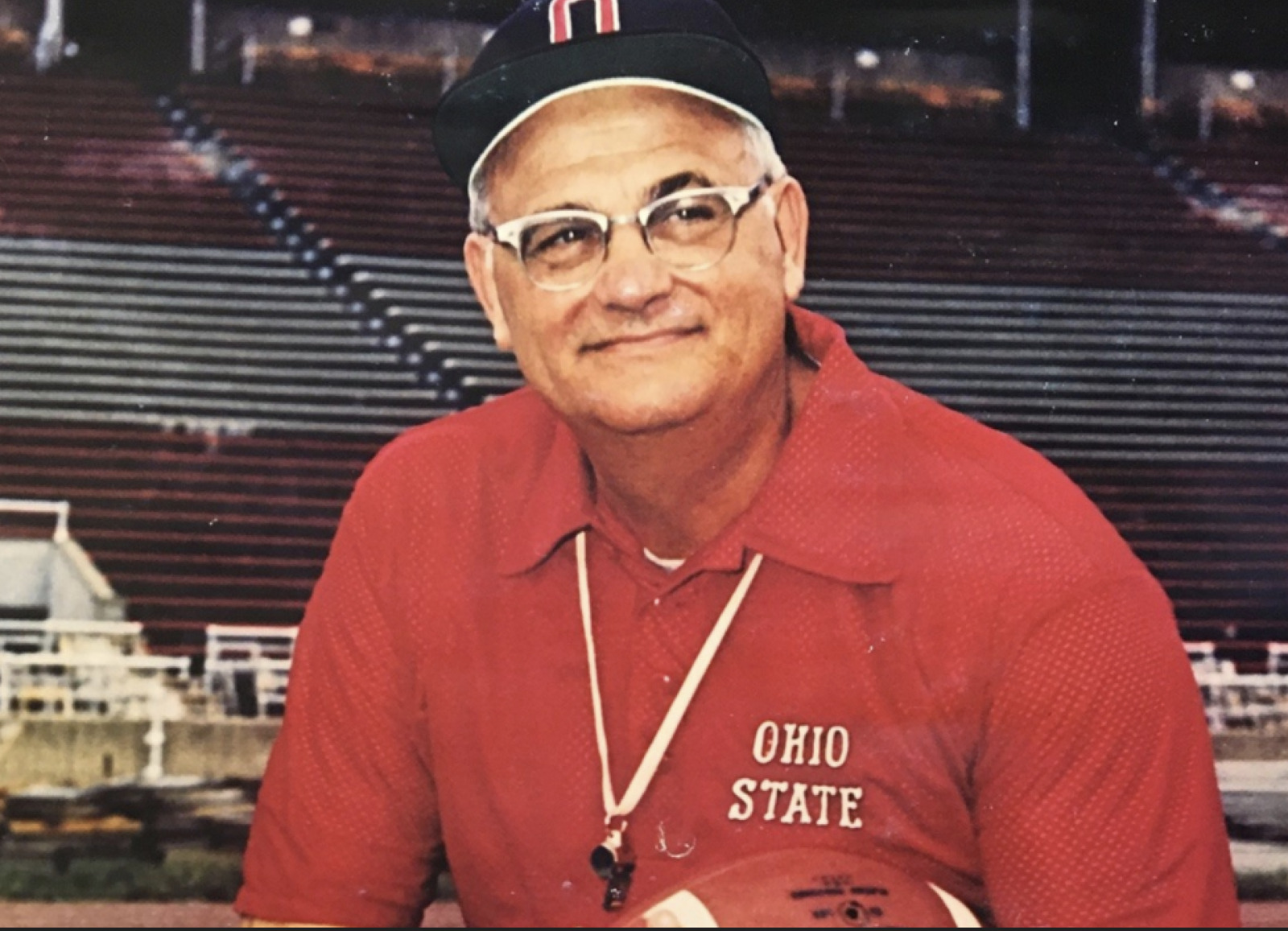 Woody Hayes in Ohio State coaching gear